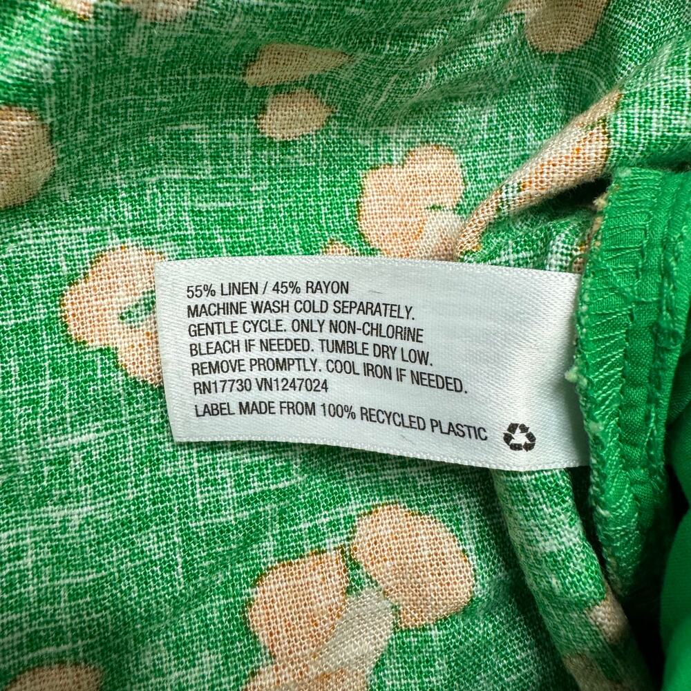 TABITHA BROWN x TARGET Green Linen Blend Print Wide Leg Shorts Size Large Womens - Picture 4 of 7